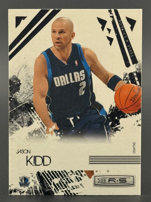 Jason Kidd 2009-10 Panini Rookies & Stars basketball card dribbling a basketball.