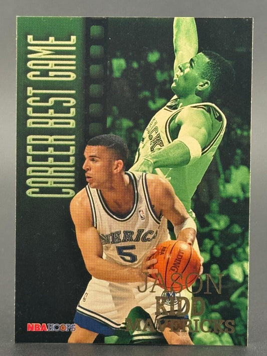 Jason Kidd 1994 NBA Hoops Career Best Game trading card.