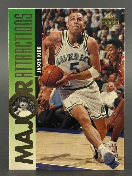 Jason Kidd 1994 Upper Deck Major Attractions trading card.