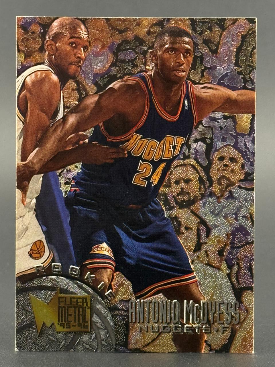 1995-96 Fleer Metal Antonio McDyess Rookie card #24, Denver Nuggets.