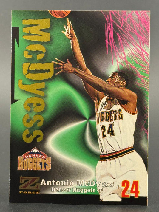 Antonio McDyess 1996-97 Z-Force basketball trading card, #24, Denver Nuggets.
