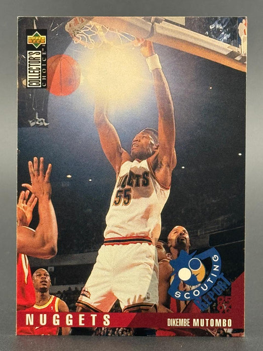 1994-95 Upper Deck Collector's Choice Dikembe Mutombo basketball card, #55.