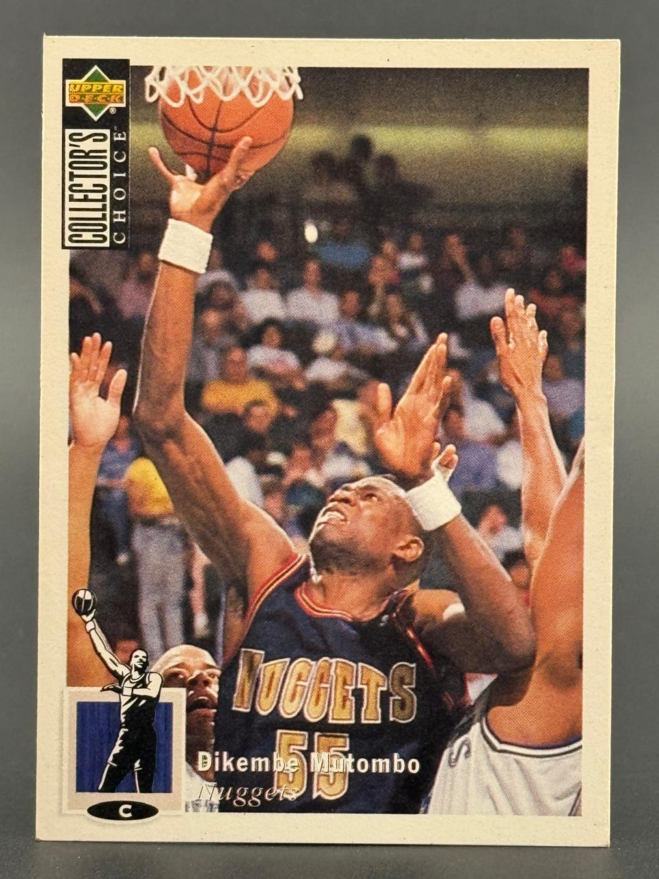 Dikembe Mutombo 1994-95 Upper Deck Collector's Choice basketball trading card.