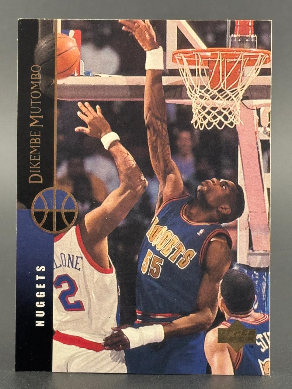 Dikembe Mutombo basketball card, Nuggets.