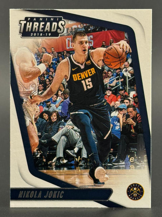 2018-19 Panini Threads Nikola Jokic basketball trading card.