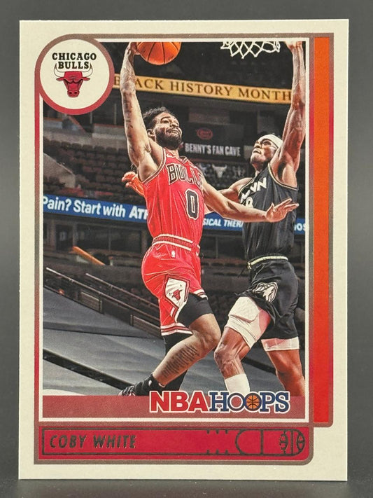 Coby White basketball trading card, NBA Hoops.