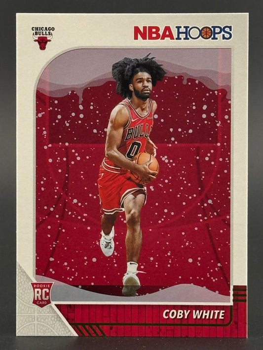 Coby White 2019-20 NBA Hoops Rookie Card #202, Chicago Bulls.