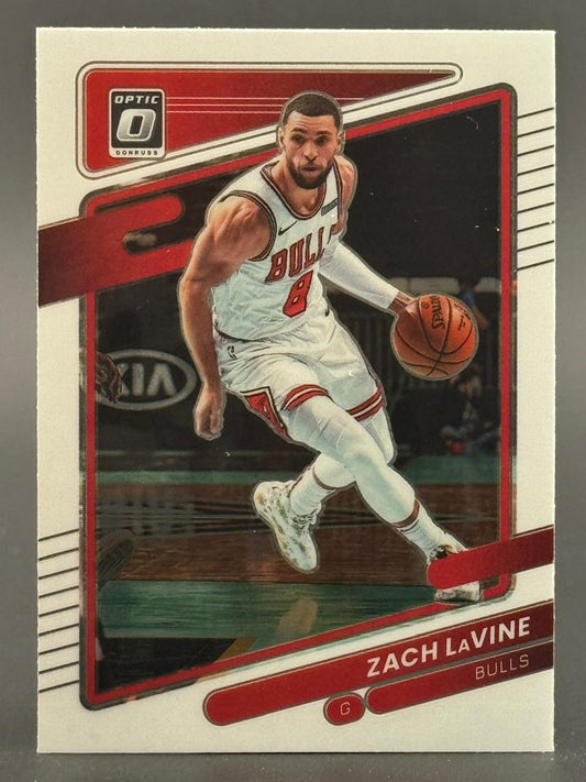 Zach LaVine 2020-21 Donruss Optic basketball trading card.