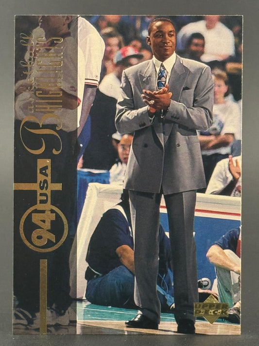 1994 USA Basketball Highlights trading card featuring a man in a grey suit clapping.