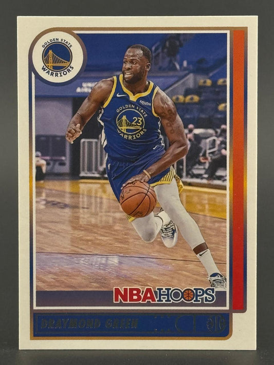 Draymond Green 2021-22 NBA Hoops basketball card (#23 jersey, dribbling).