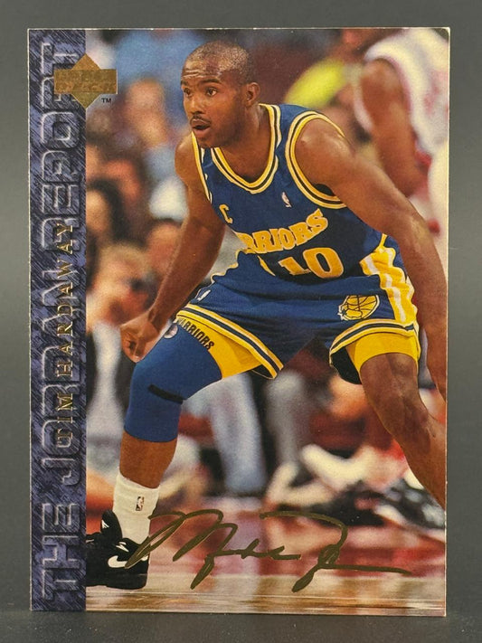 Tim Hardaway 1993 Upper Deck trading card in Warriors uniform.