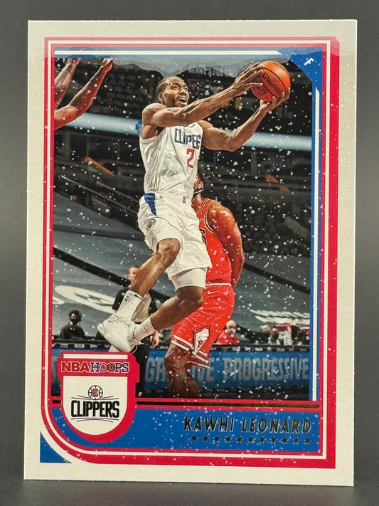 Kawhi Leonard 2020-21 NBA Hoops basketball card.