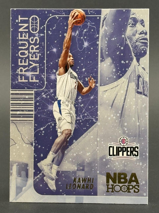 Kawhi Leonard 2021-22 NBA Hoops Frequent Flyers trading card.
