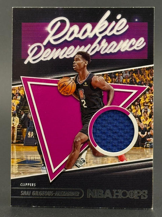 Shai Gilgeous-Alexander 2018-19 NBA Hoops Rookie Remembrance trading card.