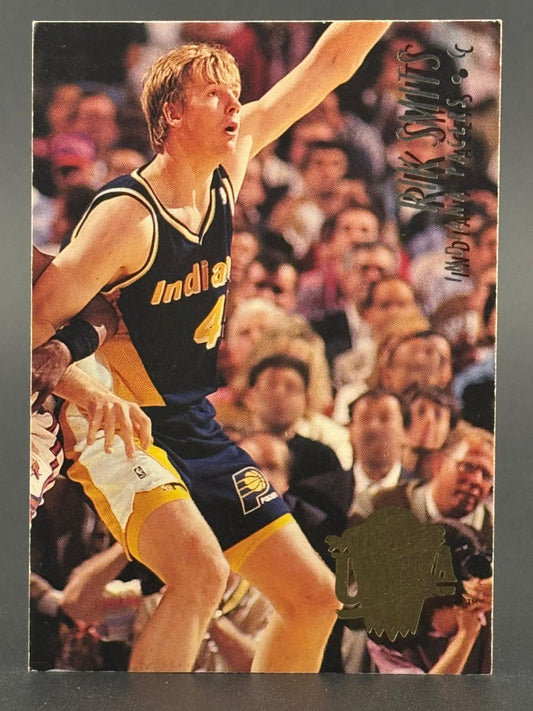 Rik Smits Indiana Pacers basketball trading card, showing him in action on the court.