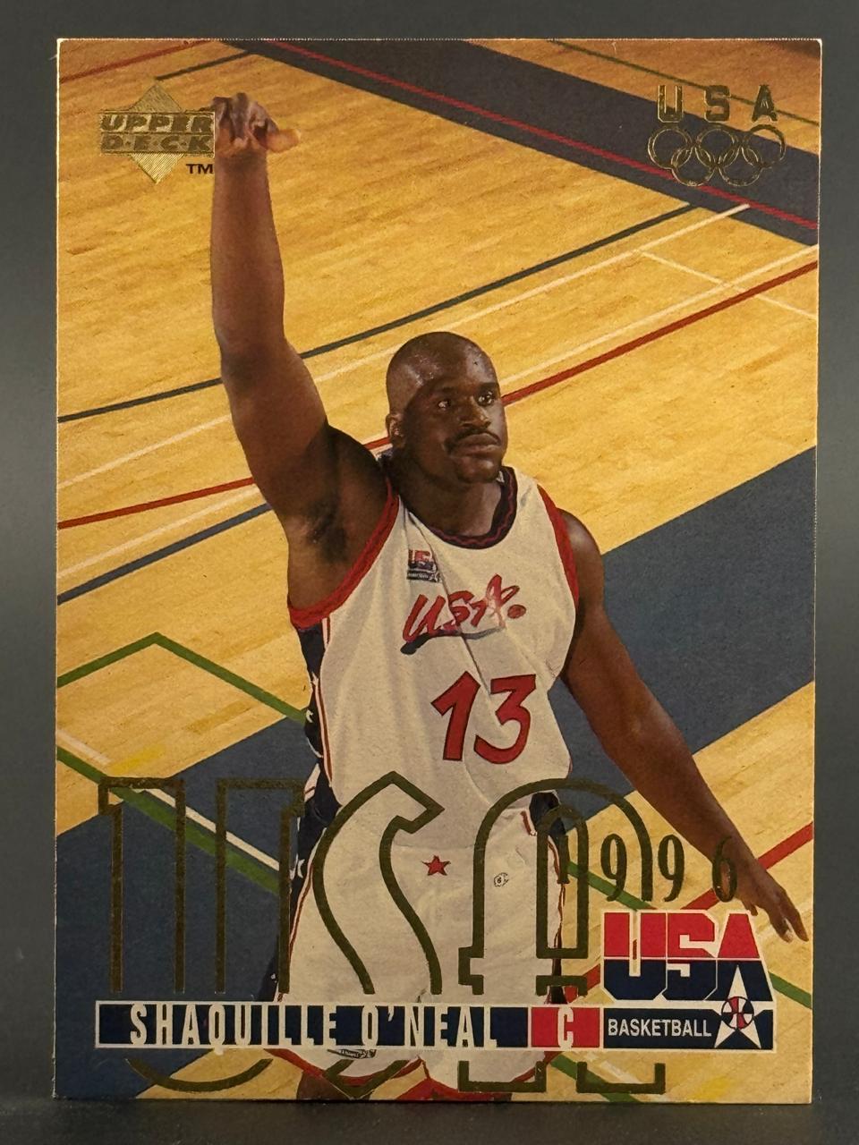 1996 Upper Deck USA Basketball Shaquille O'Neal trading card, #1996.