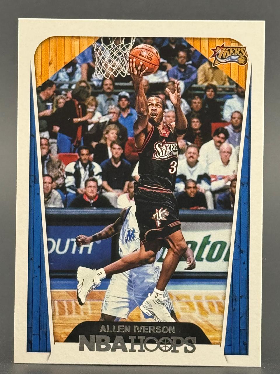 Allen Iverson 1996-97 NBA Hoops basketball card.