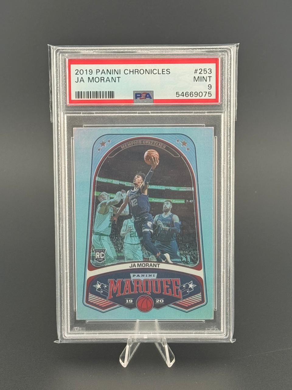 2019 Panini Chronicles Ja Morant #253 PSA 9 Mint basketball card.