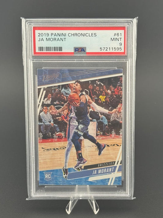 PSA 9 2019 Panini Chronicles Ja Morant #61 trading card.
