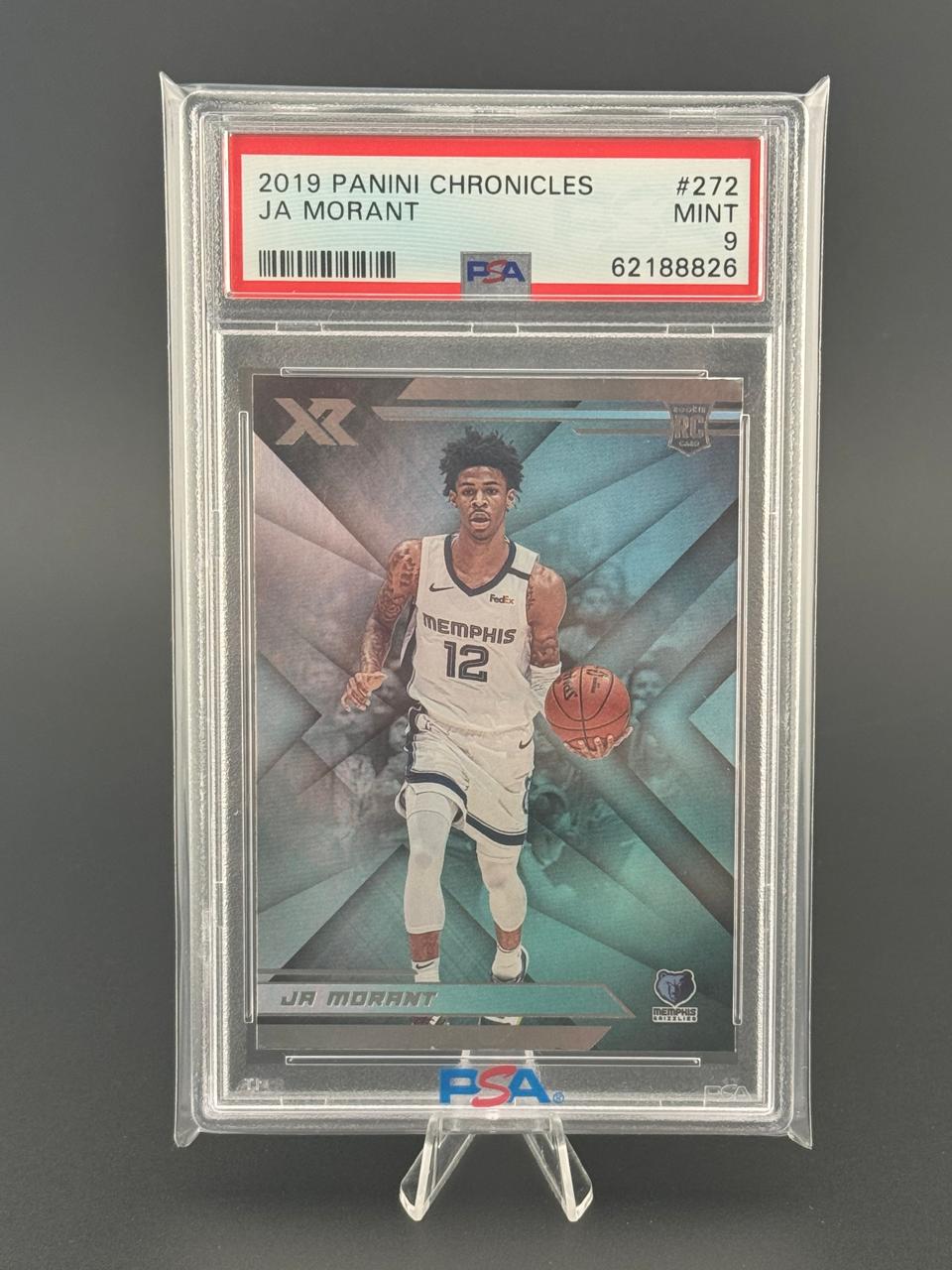 2019 Panini Chronicles Ja Morant XR card #272, graded PSA Mint 9.