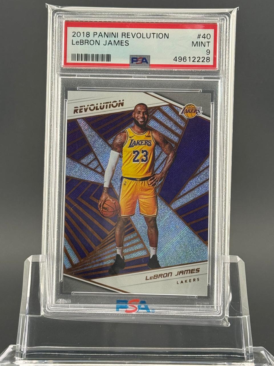 2018 Panini Revolution LeBron James #40, PSA 9 Mint.