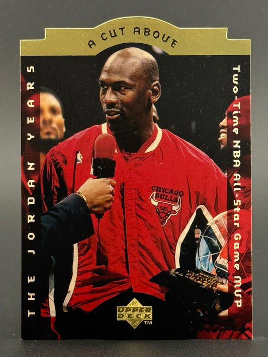 Michael Jordan 1999 Upper Deck A Cut Above trading card.