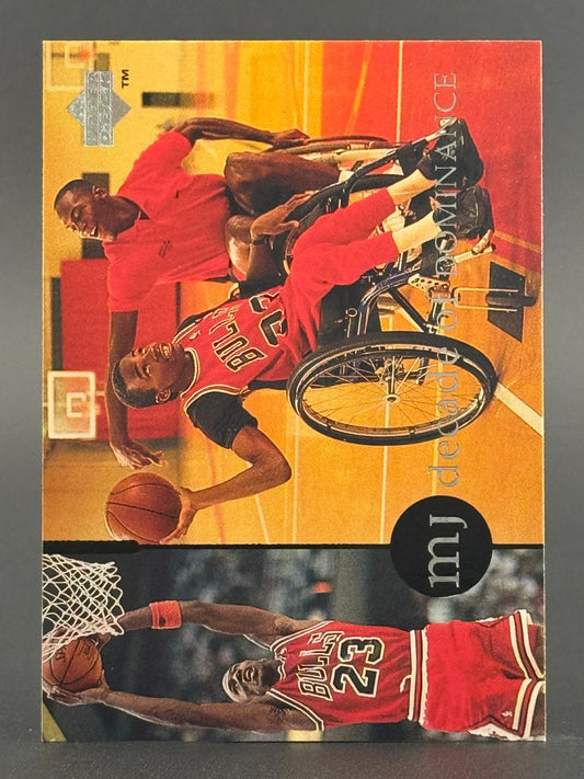 1992-93 Upper Deck Michael Jordan MJ Decade of Dominance basketball card.