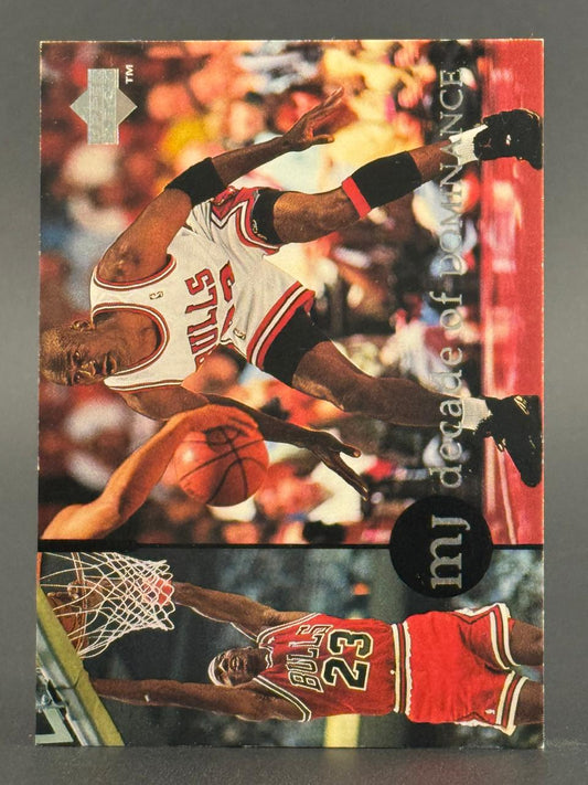 Michael Jordan 1991-92 Upper Deck "MJ Decade of Dominance" trading card.