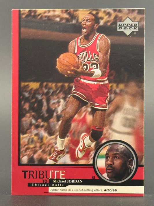 1991 Upper Deck Michael Jordan Tribute basketball card #G.
