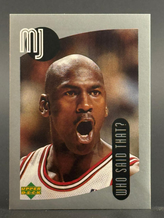 Michael Jordan 1993-94 Upper Deck "Who Said That?" trading card.