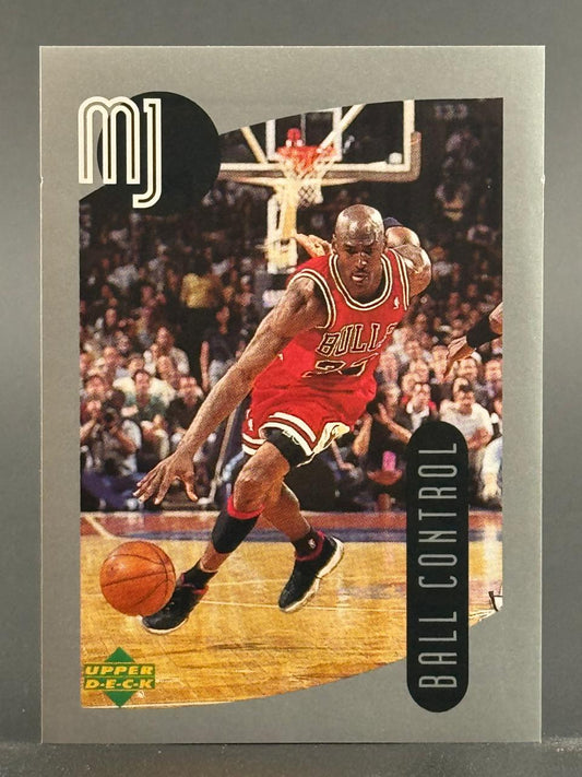 Michael Jordan basketball card, Upper Deck, featuring "Ball Control" text and MJ logo.