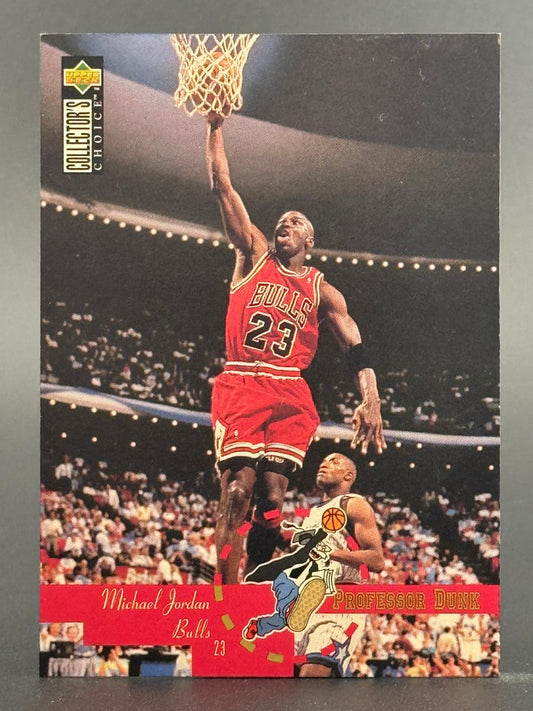 Michael Jordan 1994-95 Upper Deck Collector's Choice basketball card dunking.