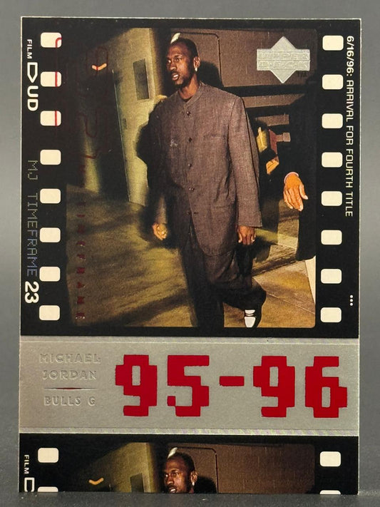 Michael Jordan 1995-96 Upper Deck Timeframe card #23, featuring MJ in a suit.