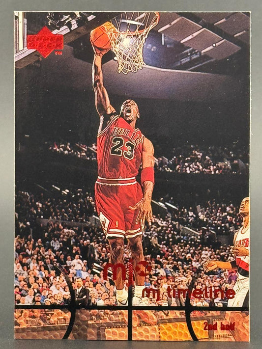 Michael Jordan basketball card, Upper Deck MJ Timeline insert.